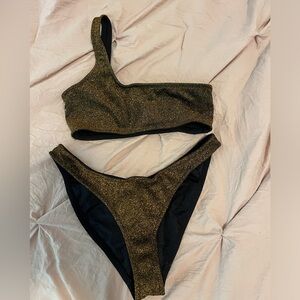 Triangl gold/brown sparkly bikini